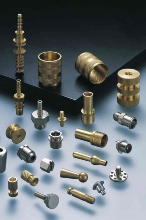 CNC turned parts in different materials and shapes