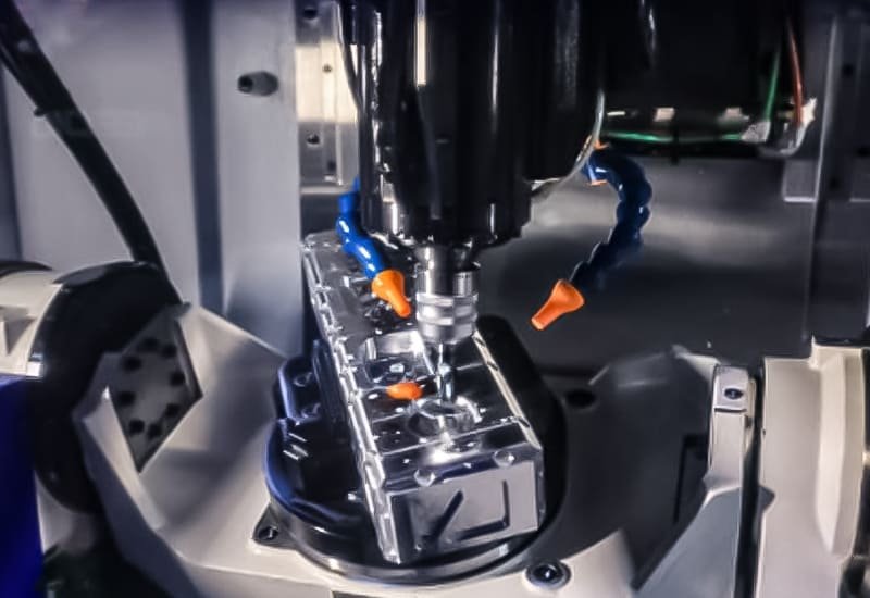 Five - axis CNC machining of precision metal parts