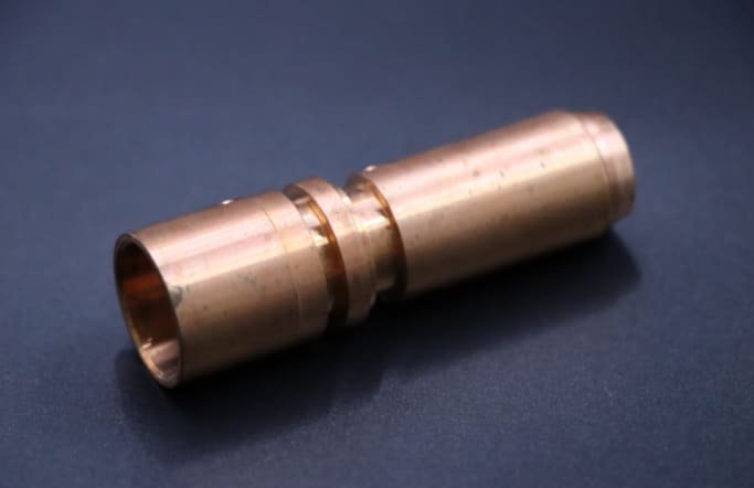 Brass CNC parts with black spots on the surface