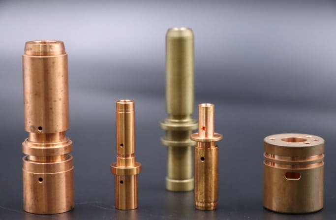 Brass parts processed by CNC