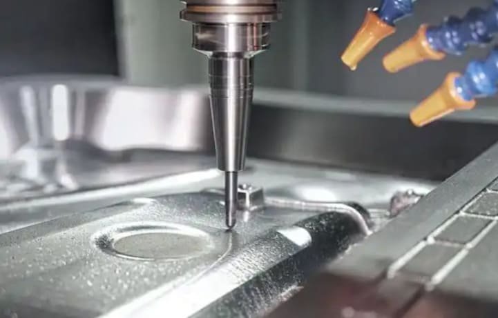 CNC finish-machining the surface of metal parts