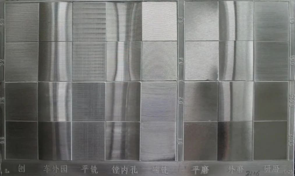 Surface roughness comparison sample