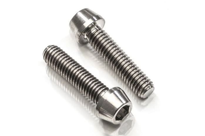 Polished titanium alloy threaded parts