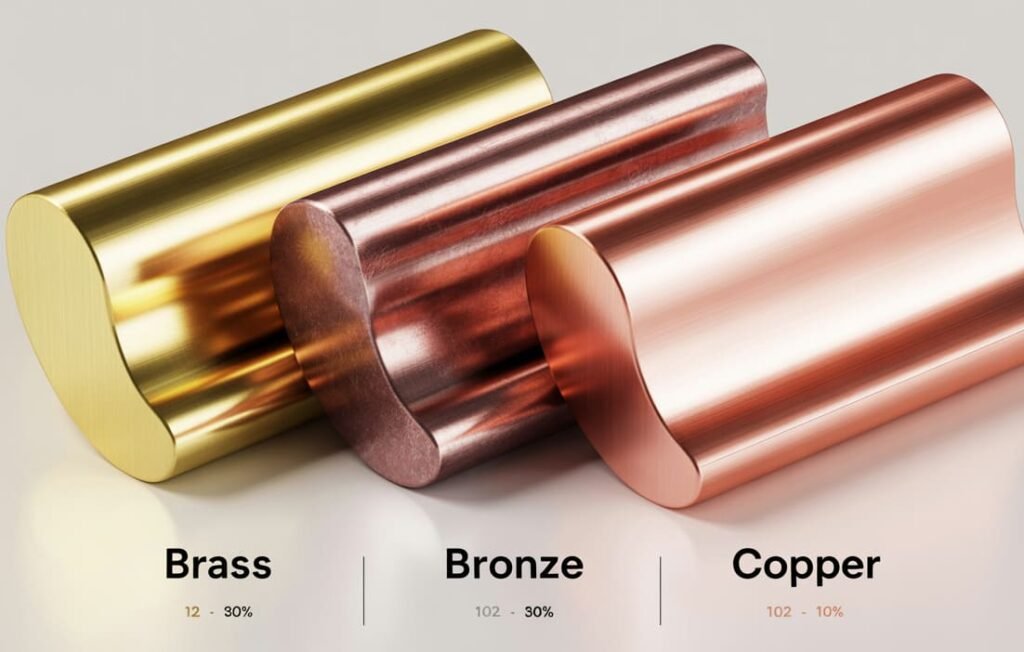 Brass vs Bronze vs Copper: Properties, Uses & Machinability